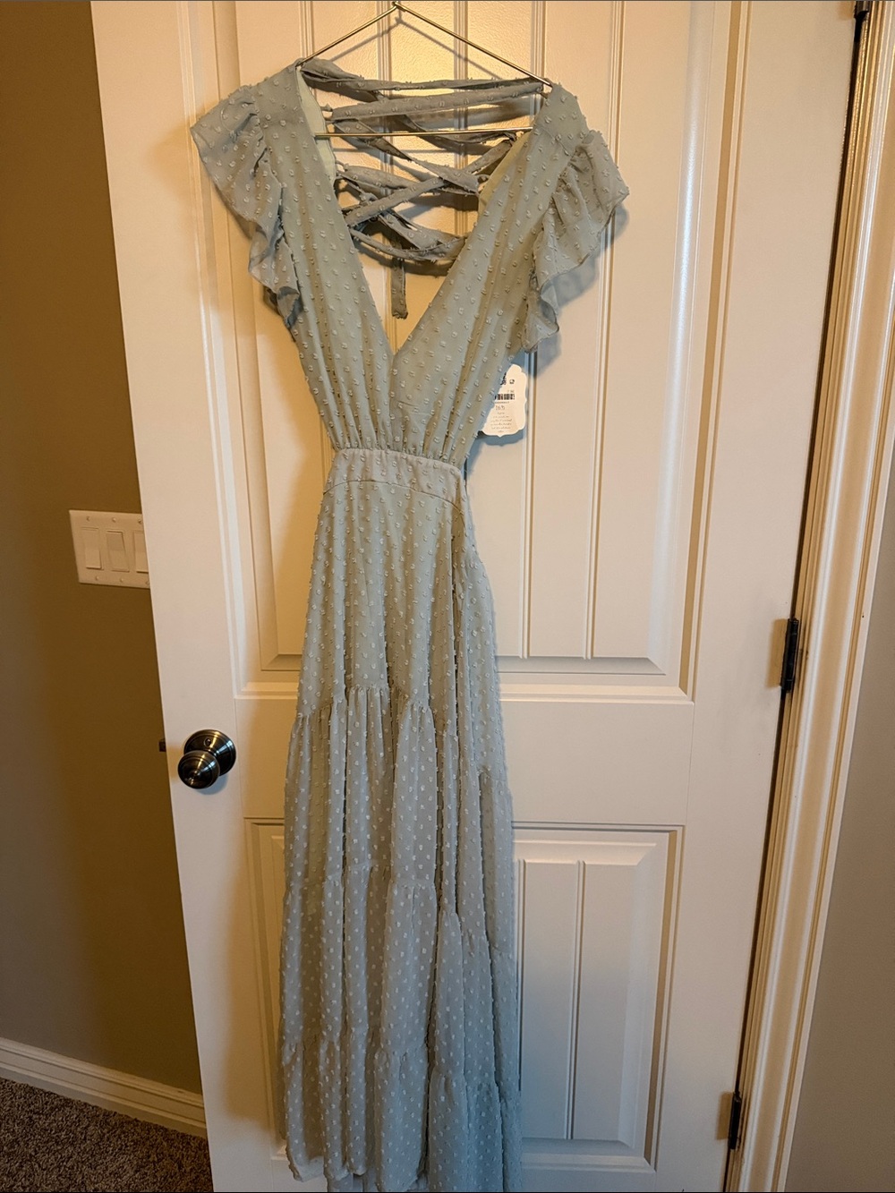 Altard state light sage green dotted Dress NWT